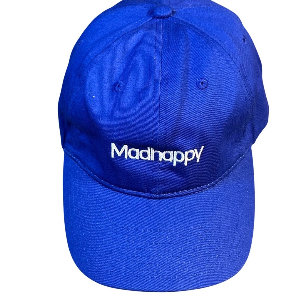 Madhappy Dad Hat Unisex OS Royal Blue Embroidered Logo Adjustable Cap NWOT